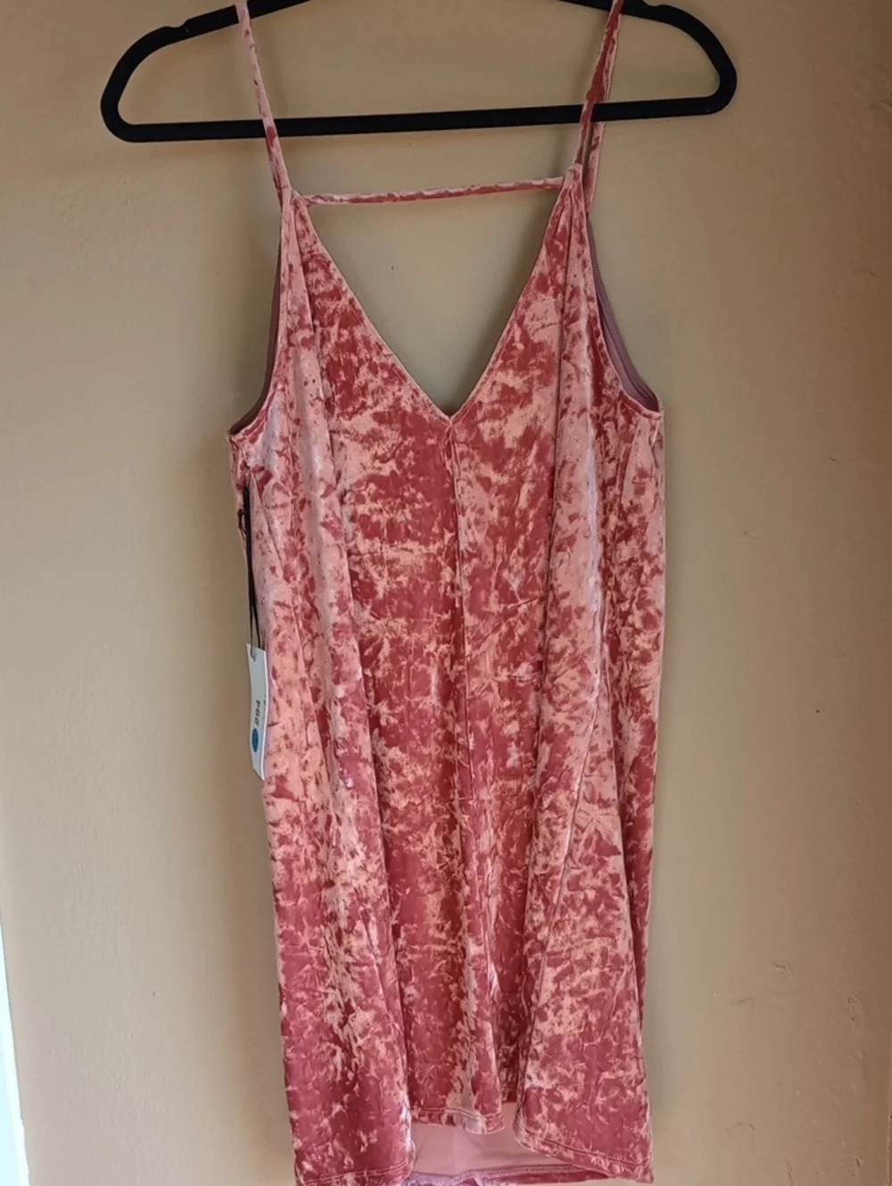 SAGE The Label Crushed Velvet Y2K Style Slip Mini Dress Size L New With Tags
